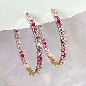 Park Lane SWEETS Earrings 2025 Sparkle Box Valentine’s Day Pink Gold Hoops NWT